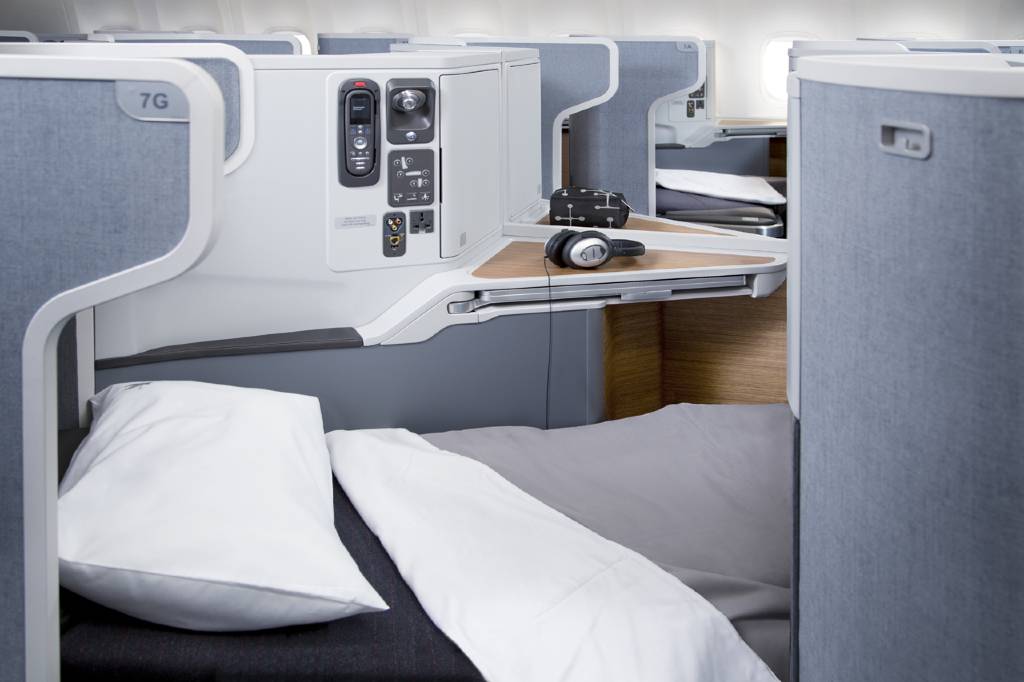 AA lie flat seats.