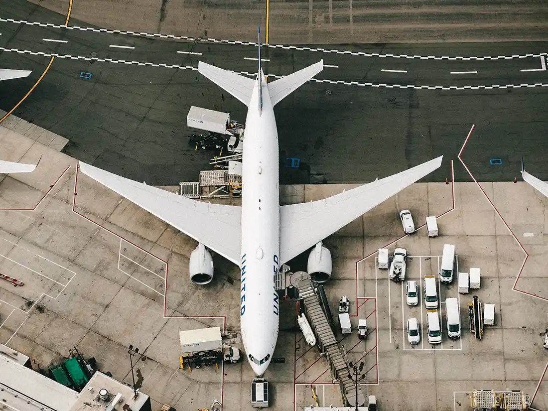 An airplane