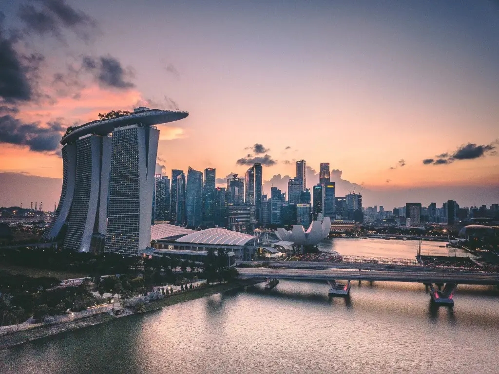 Singapore skyline.