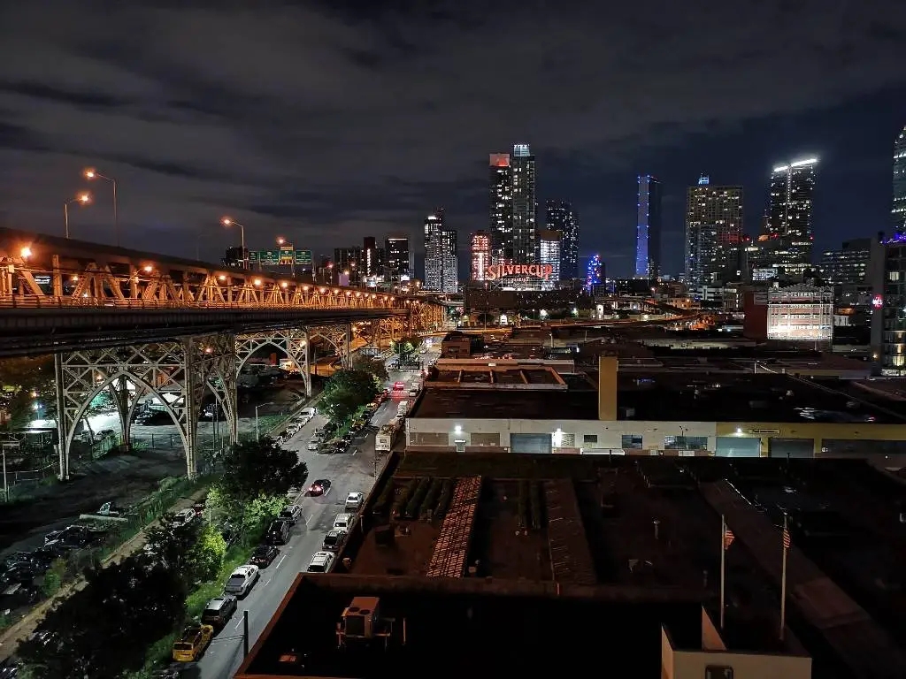 Queens at night from above.