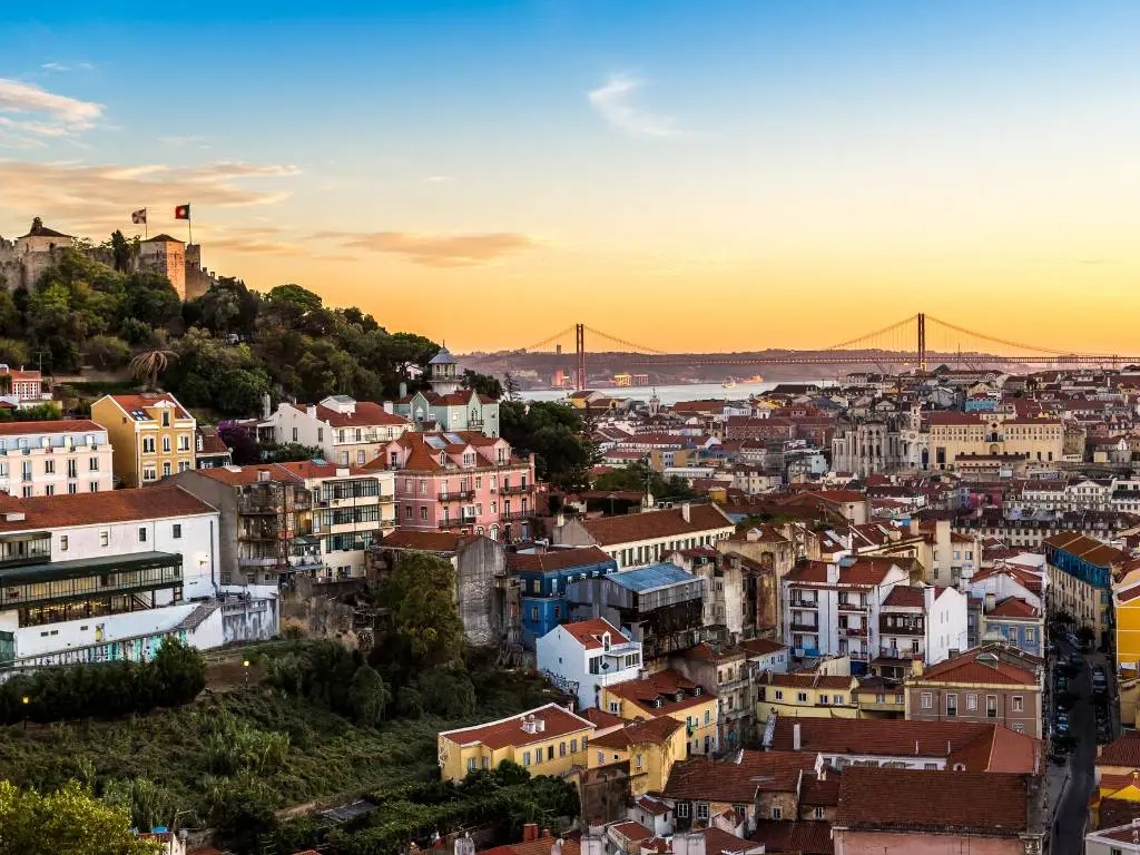 overlooking Lisbon.