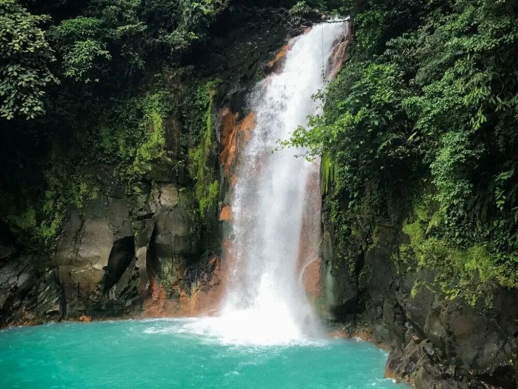 A waterfall in Costa Rica