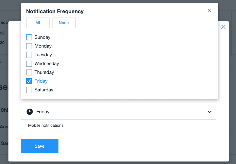 settings for kayak flight alerts.